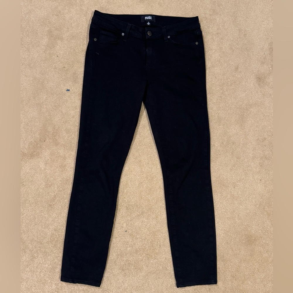 Paige Denim LIKE NEW Black Mid Rise Slim